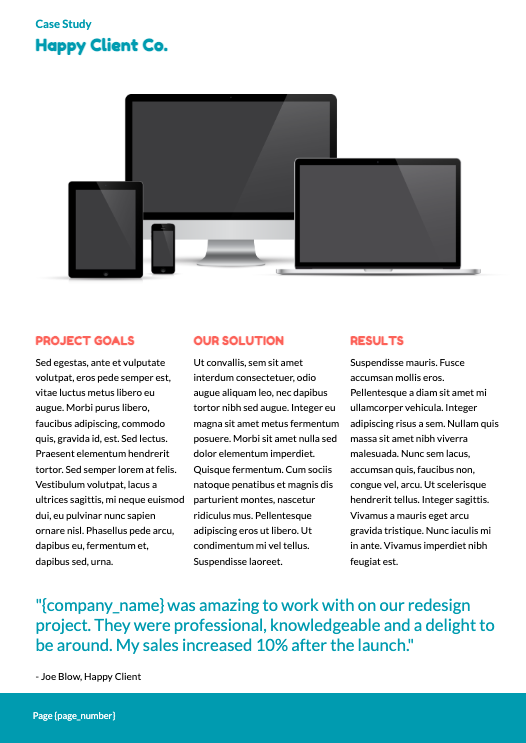 UX Design Proposal Template
